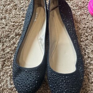 MIA Black Sparkle Flats